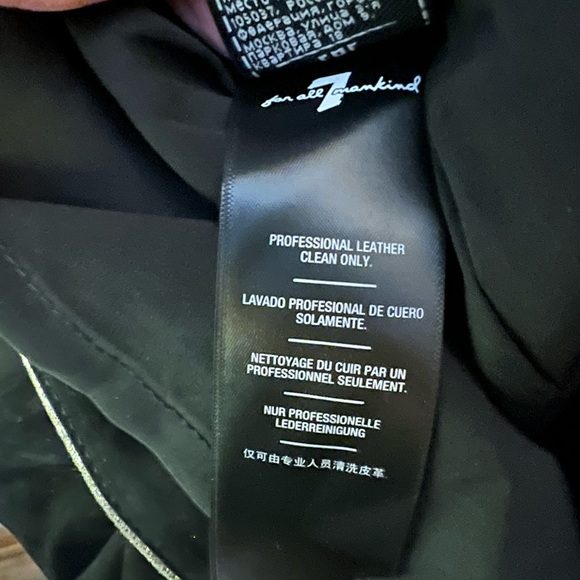 7For Mankind navy blue leather dress size large - Picture 7 of 8